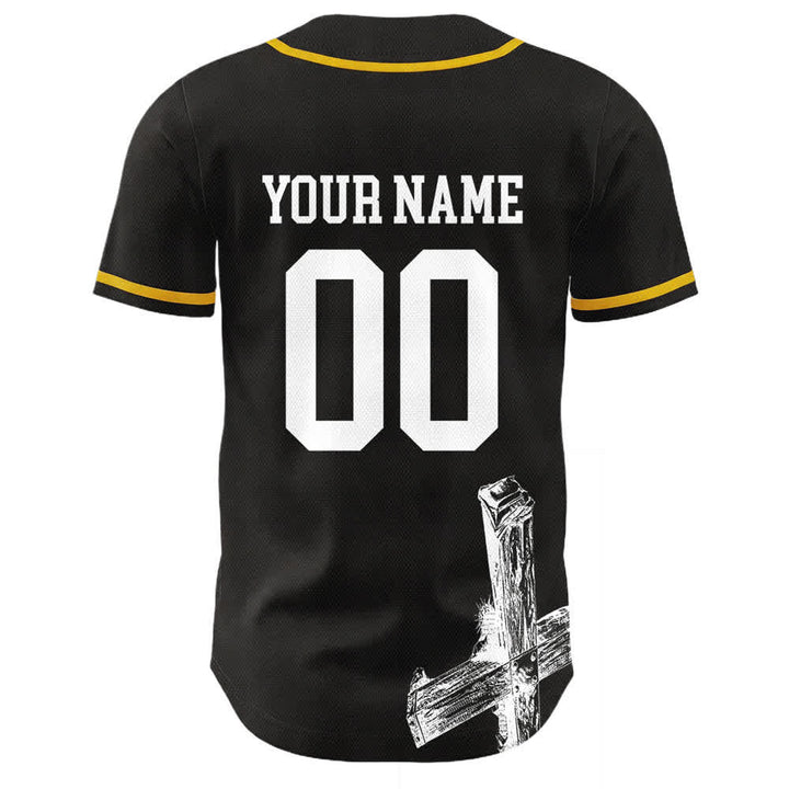 Christianartworkshop Jesus Saves Baseballtrikot mit individuellem Namen - image 1