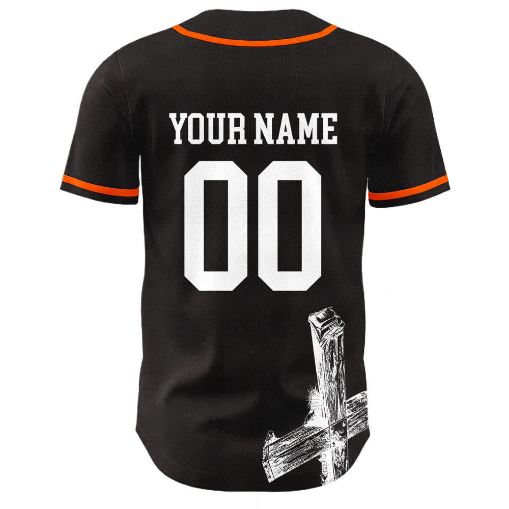 Christianartworkshop Jesus Saves Baseballtrikot mit individuellem Namen - image 19