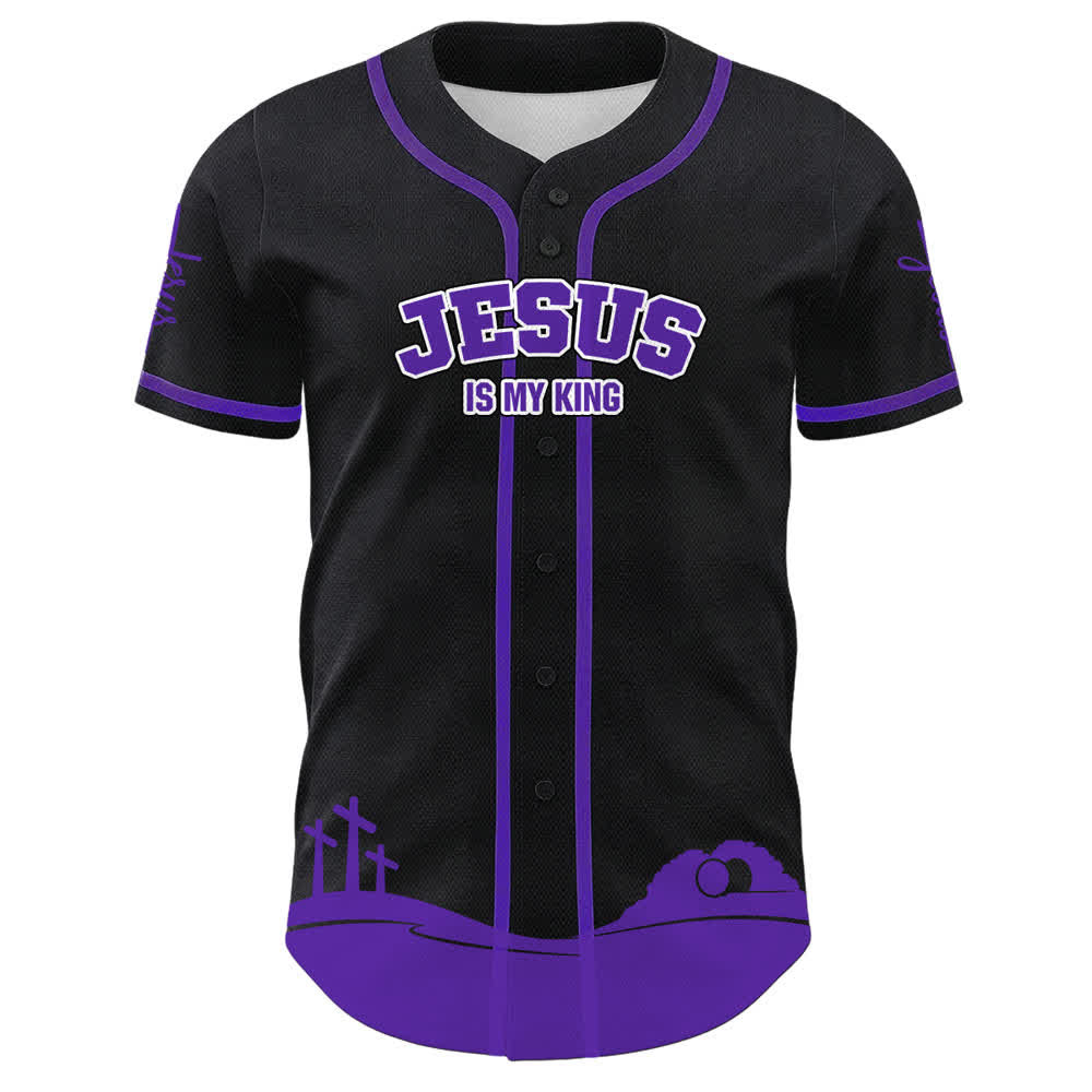 Christianartworkshop Jesus Is My King Personalisiertes Mesh-Baseballtrikot - image 8