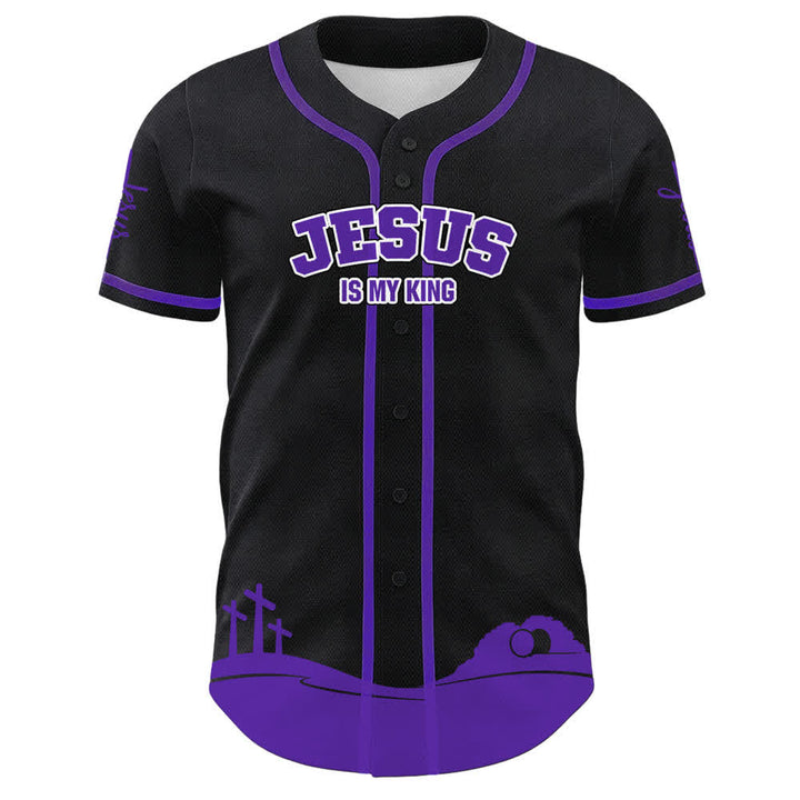 Christianartworkshop Jesus Is My King Personalisiertes Mesh-Baseballtrikot - image 8