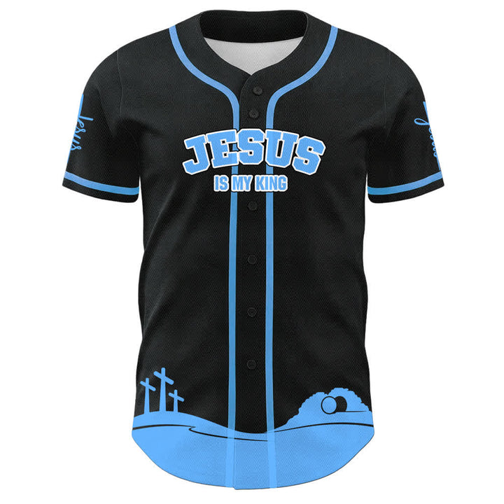 Christianartworkshop Jesus Is My King Personalisiertes Mesh-Baseballtrikot - image 14
