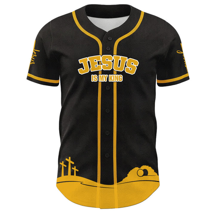 Christianartworkshop Jesus Is My King Personalisiertes Mesh-Baseballtrikot - image 20