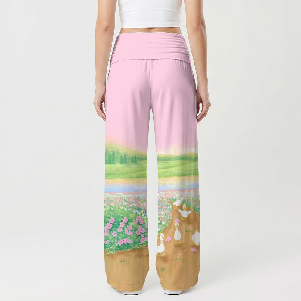 Christianartworkshop Loungewear-Hose mit weitem Bein und pastoralem Muster „Child Of God“ für Damen. - image 2