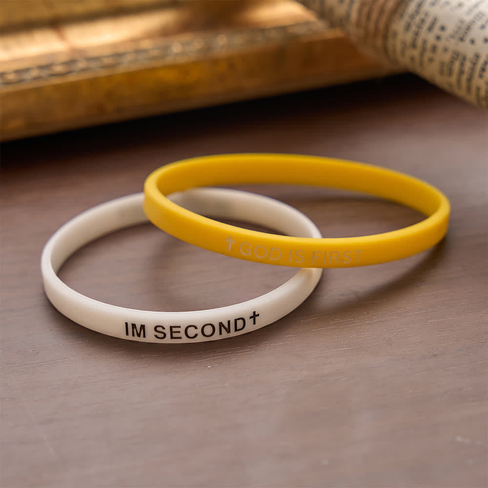 Christianartworkshop Leuchtendes Silikonarmband mit Kreuz und inspirierender Inschrift: Symbol demütiger, heiliger Hingabe - image 11