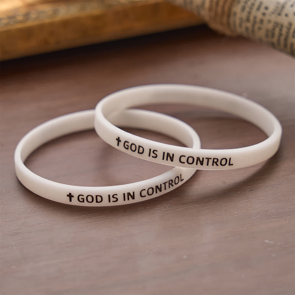 Christianartworkshop Leuchtendes Silikonarmband mit Kreuz und inspirierender Inschrift: Symbol demütiger, heiliger Hingabe - image 9