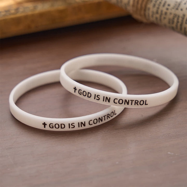 Christianartworkshop Leuchtendes Silikonarmband mit Kreuz und inspirierender Inschrift: Symbol demütiger, heiliger Hingabe - image 9
