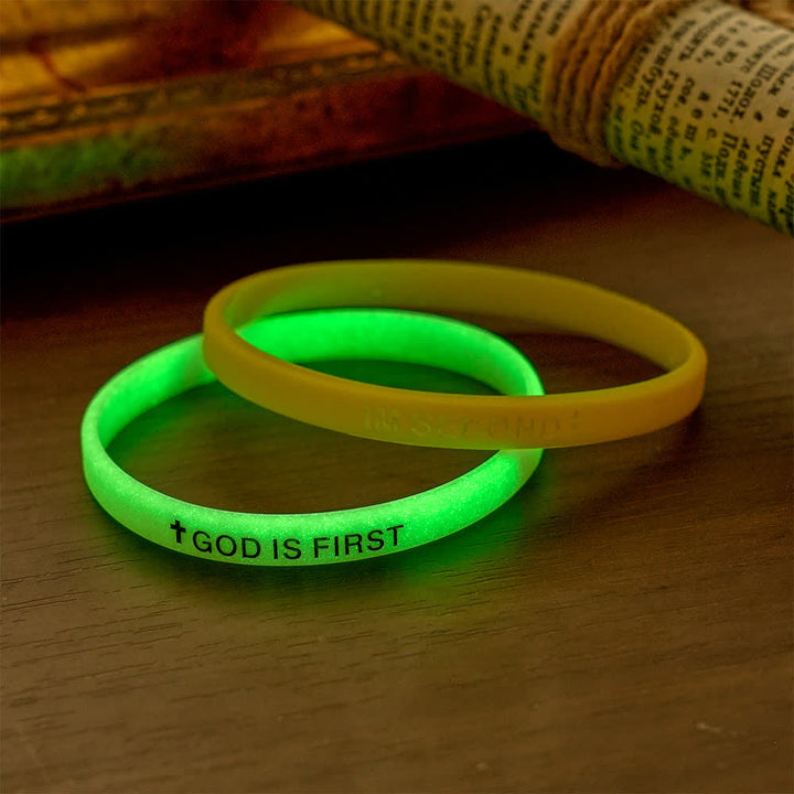 Christianartworkshop Leuchtendes Silikonarmband mit Kreuz und inspirierender Inschrift: Symbol demütiger, heiliger Hingabe - G - image 12
