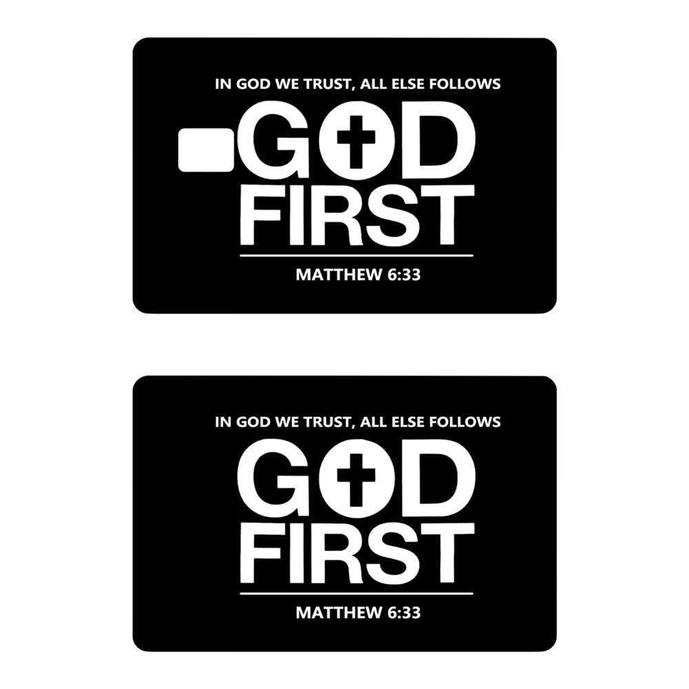 Christianartworkshop Wasserfester Aufkleber mit dem Bibelvers „Gott an erster Stelle“ aus Matthäus 6,33: Symbol für die feste himmlische Priorität - Matthäus 6:33 - Set mit 10 Stück - image 2