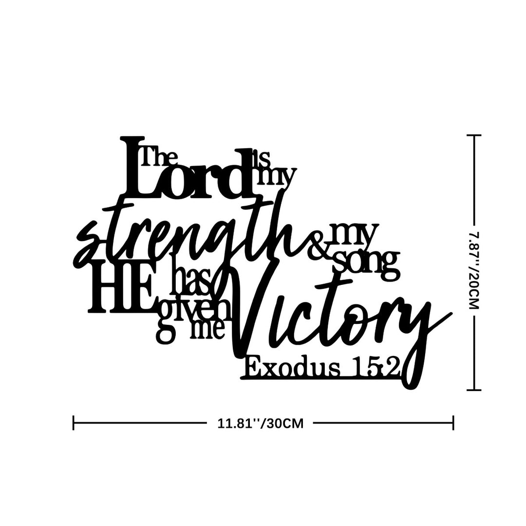 Christianartworkshop Wanddekoration aus Metall mit dem Exodus-Vers in kräftiger, gemischter Schriftart: Symbol himmlischer Macht und Triumph - 10,23"*11,81"*0,04'' / 26*30*0,1cm - image 5