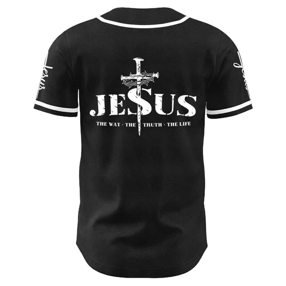 Christianartworkshop Jesus Kreuz Nagel und Dornenkrone Baseballtrikot - image 6
