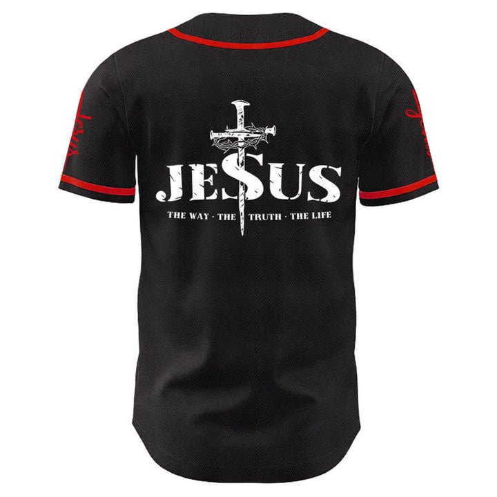 Christianartworkshop Jesus Kreuz Nagel und Dornenkrone Baseballtrikot - image 9