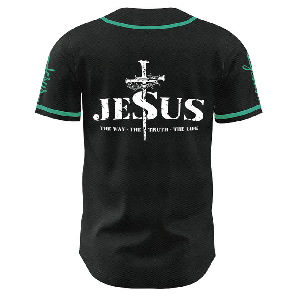 Christianartworkshop Jesus Kreuz Nagel und Dornenkrone Baseballtrikot - image 15