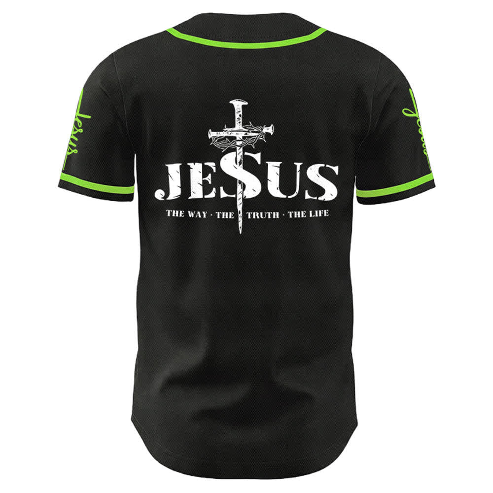 Christianartworkshop Jesus Kreuz Nagel und Dornenkrone Baseballtrikot - image 24
