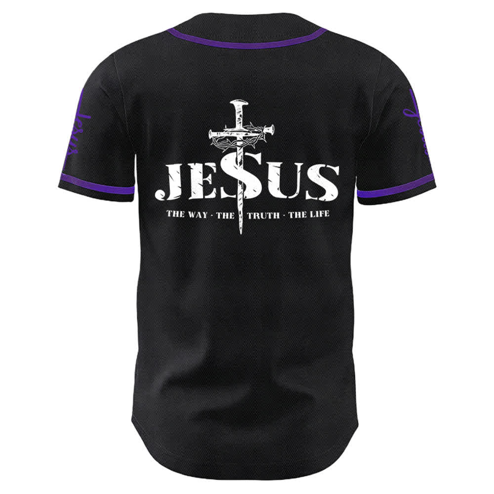 Christianartworkshop Jesus Kreuz Nagel und Dornenkrone Baseballtrikot - image 27