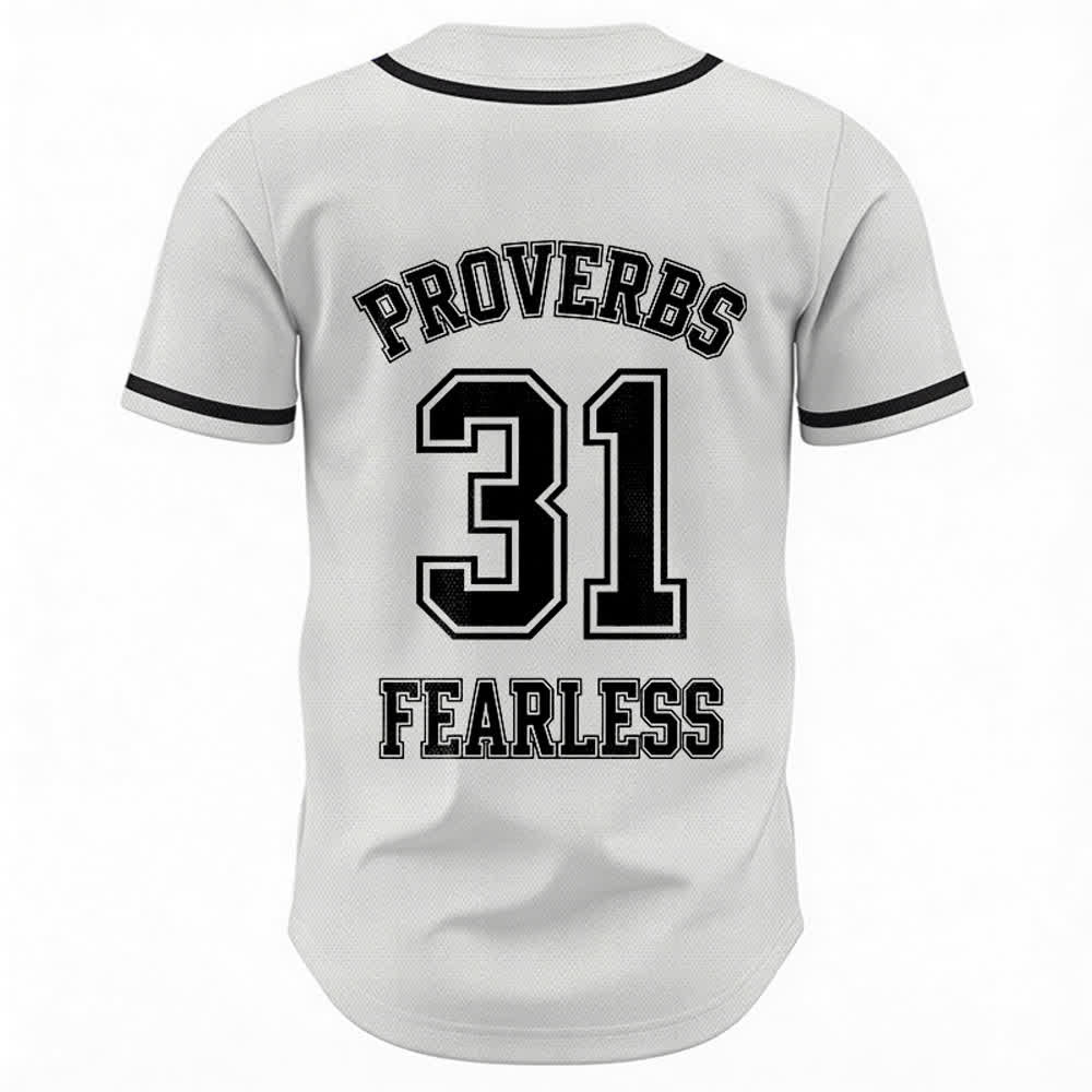 Christianartworkshop Baseballtrikot mit dem Aufdruck „Furchtloser Glaube“ aus Sprüche 31 (Unisex) - image 8