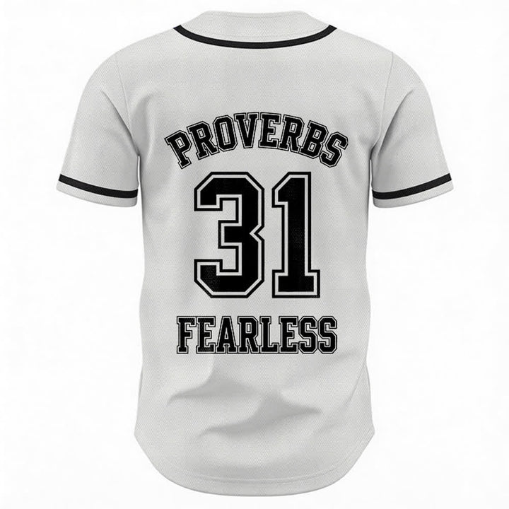 Christianartworkshop Baseballtrikot mit dem Aufdruck „Furchtloser Glaube“ aus Sprüche 31 (Unisex) - image 8