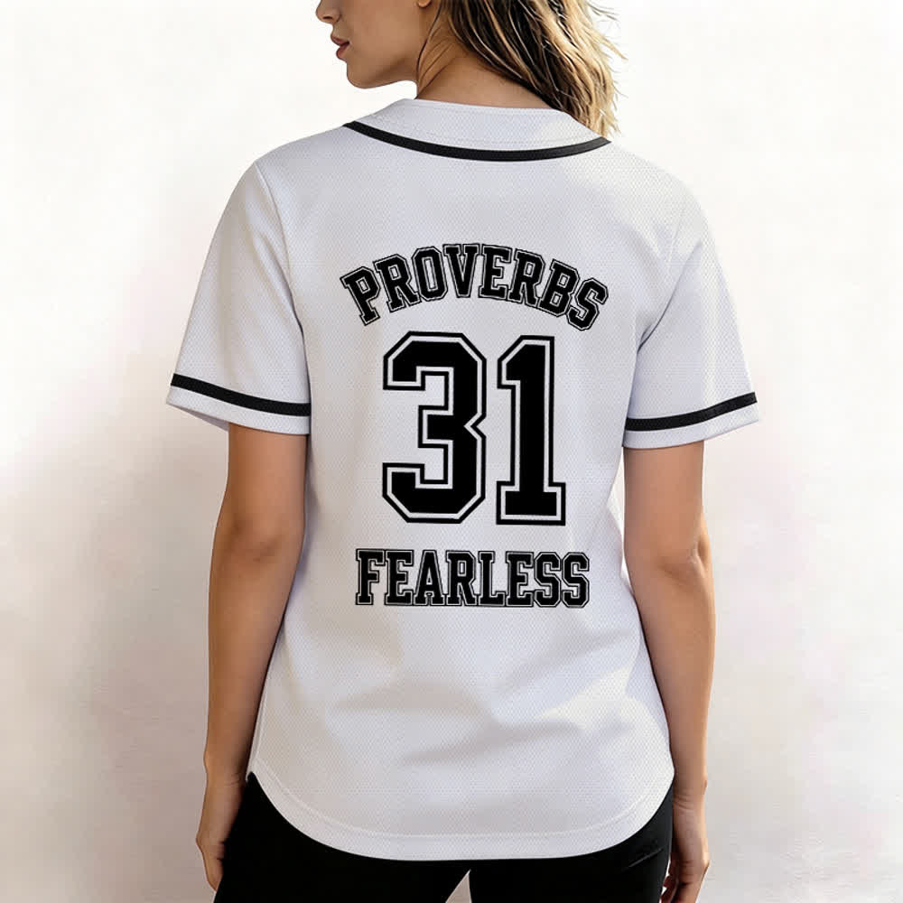 Christianartworkshop Baseballtrikot mit dem Aufdruck „Furchtloser Glaube“ aus Sprüche 31 (Unisex) - image 12