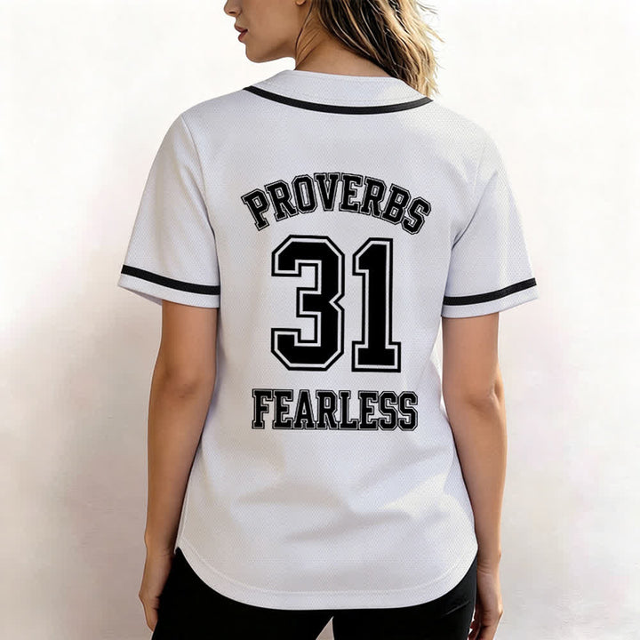 Christianartworkshop Baseballtrikot mit dem Aufdruck „Furchtloser Glaube“ aus Sprüche 31 (Unisex) - image 12