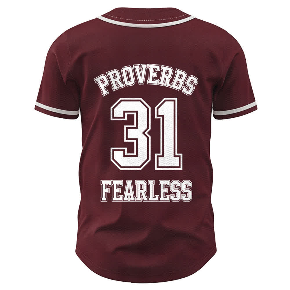 Christianartworkshop Baseballtrikot mit dem Aufdruck „Furchtloser Glaube“ aus Sprüche 31 (Unisex) - image 29