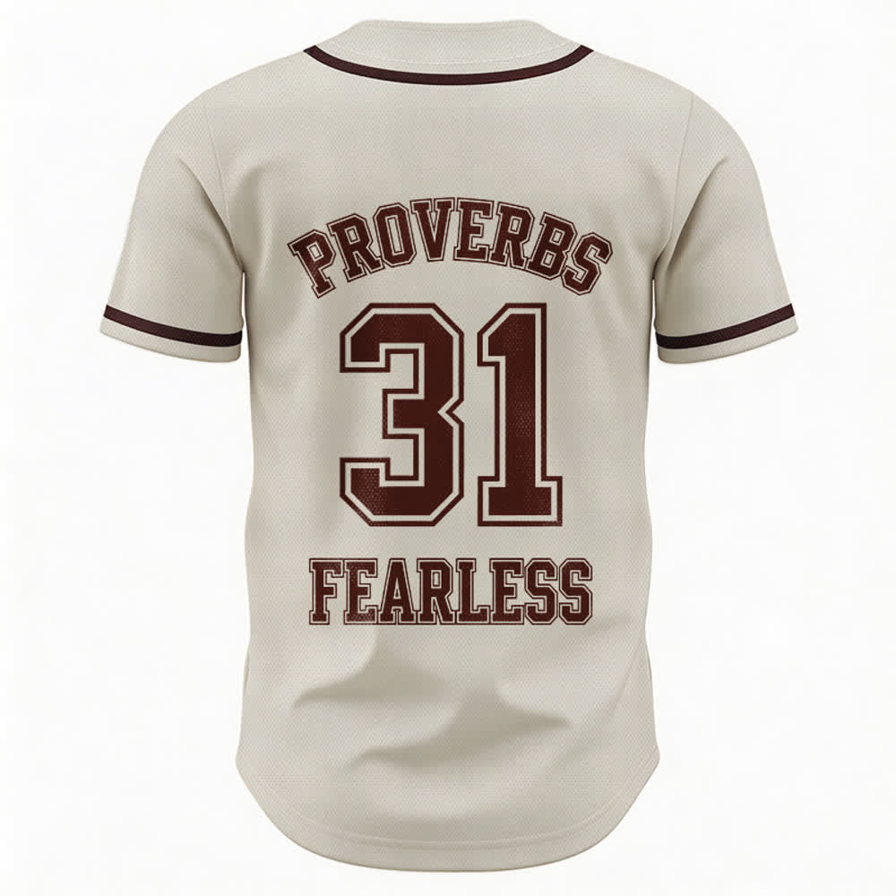 Christianartworkshop Baseballtrikot mit dem Aufdruck „Furchtloser Glaube“ aus Sprüche 31 (Unisex) - image 22