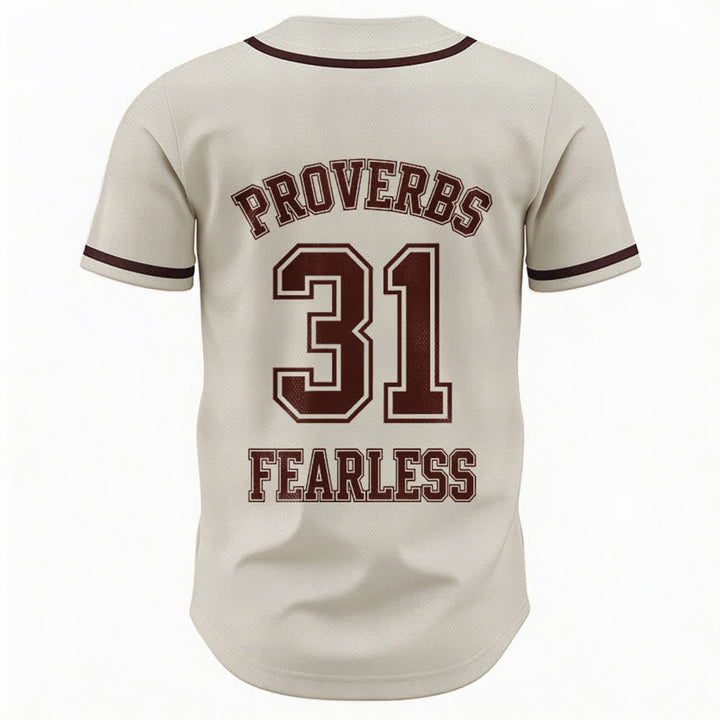 Christianartworkshop Baseballtrikot mit dem Aufdruck „Furchtloser Glaube“ aus Sprüche 31 (Unisex) - image 22