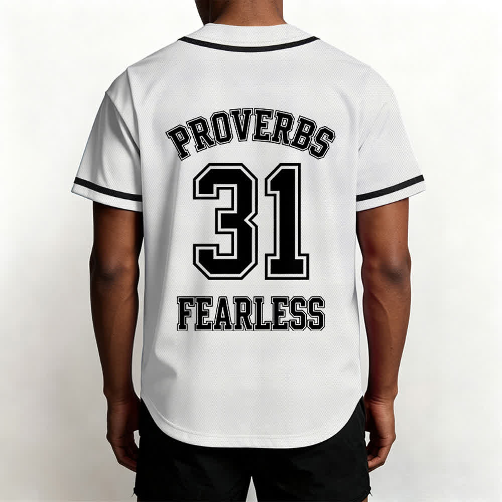 Christianartworkshop Baseballtrikot mit dem Aufdruck „Furchtloser Glaube“ aus Sprüche 31 (Unisex) - image 10