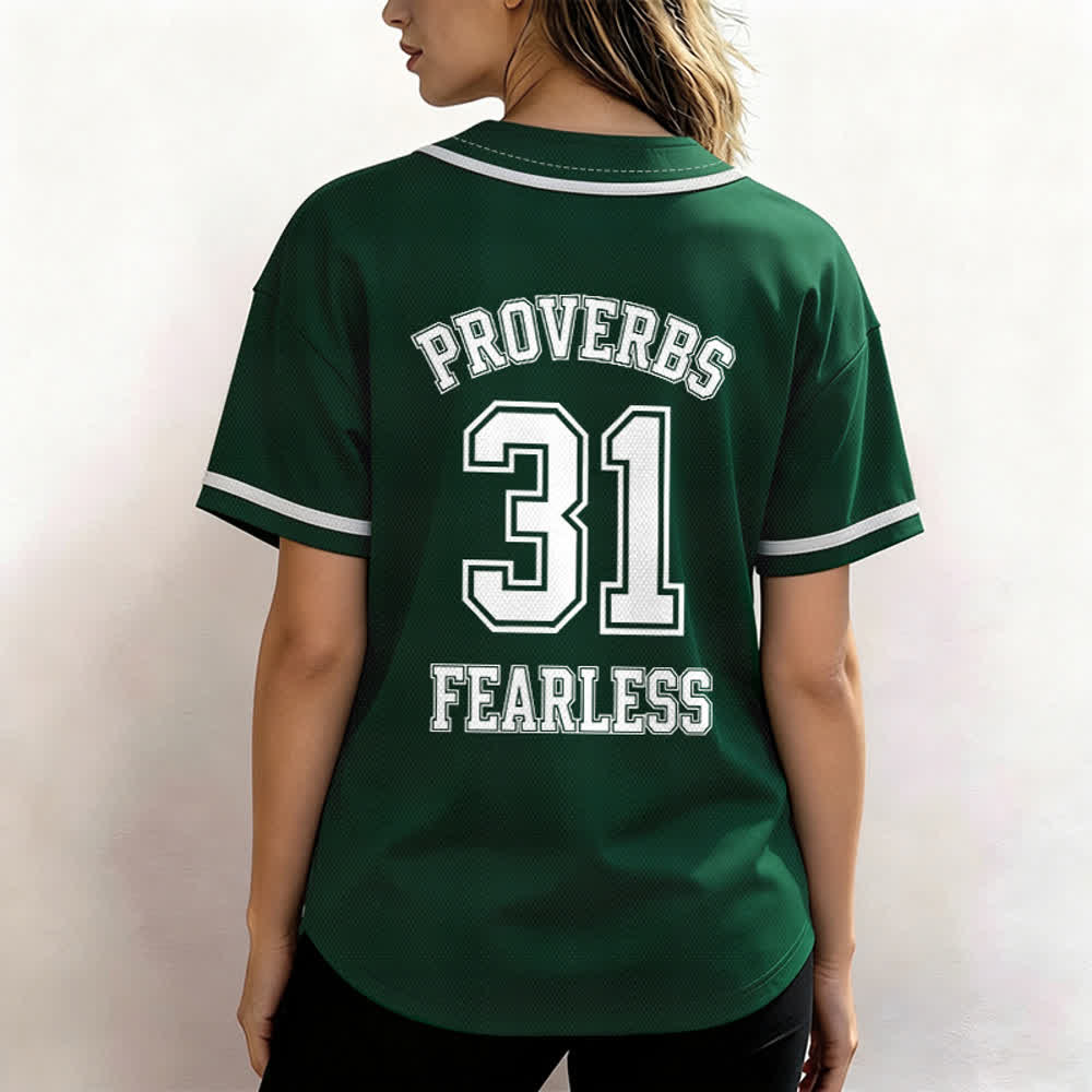 Christianartworkshop Baseballtrikot mit dem Aufdruck „Furchtloser Glaube“ aus Sprüche 31 (Unisex) - image 47
