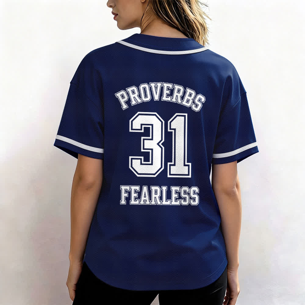 Christianartworkshop Baseballtrikot mit dem Aufdruck „Furchtloser Glaube“ aus Sprüche 31 (Unisex) - image 19