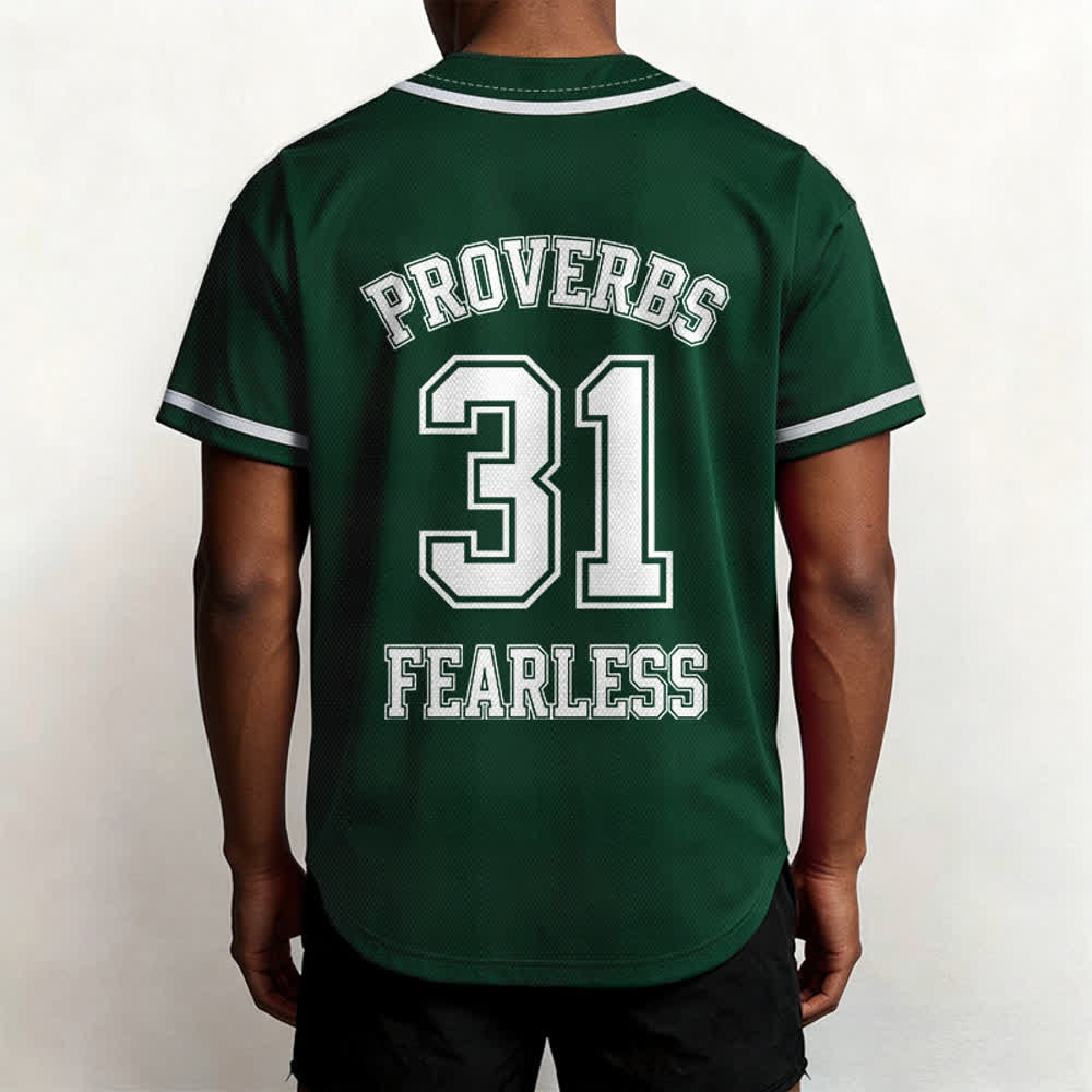 Christianartworkshop Baseballtrikot mit dem Aufdruck „Furchtloser Glaube“ aus Sprüche 31 (Unisex) - image 45