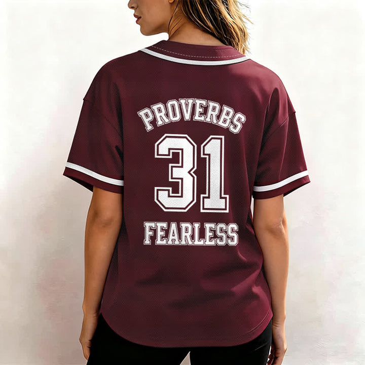 Christianartworkshop Baseballtrikot mit dem Aufdruck „Furchtloser Glaube“ aus Sprüche 31 (Unisex) - image 33