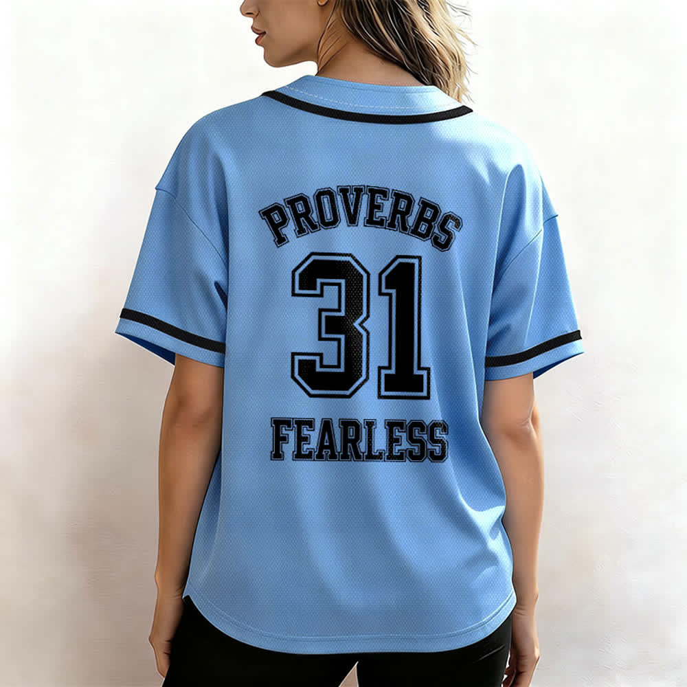 Christianartworkshop Baseballtrikot mit dem Aufdruck „Furchtloser Glaube“ aus Sprüche 31 (Unisex) - image 40
