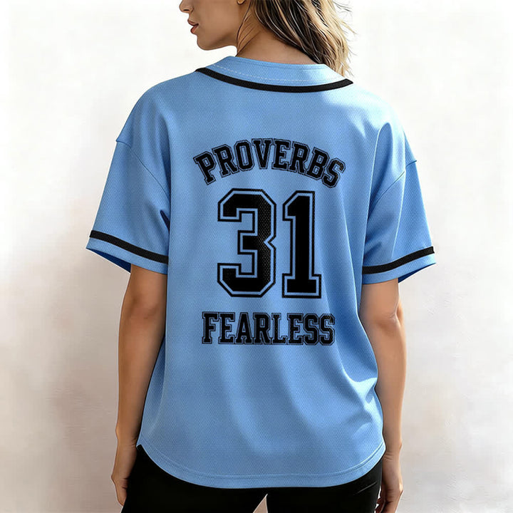 Christianartworkshop Baseballtrikot mit dem Aufdruck „Furchtloser Glaube“ aus Sprüche 31 (Unisex) - image 40