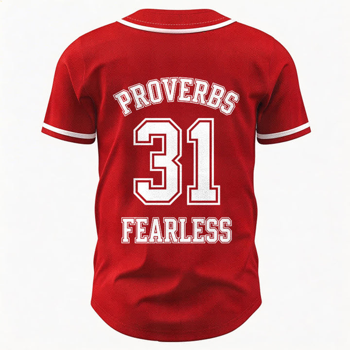 Christianartworkshop Baseballtrikot mit dem Aufdruck „Furchtloser Glaube“ aus Sprüche 31 (Unisex) - image 50