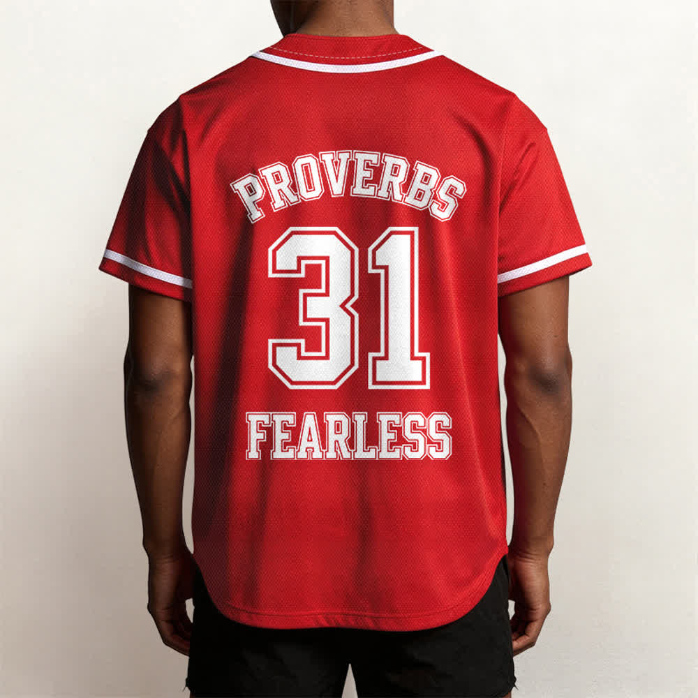 Christianartworkshop Baseballtrikot mit dem Aufdruck „Furchtloser Glaube“ aus Sprüche 31 (Unisex) - image 52