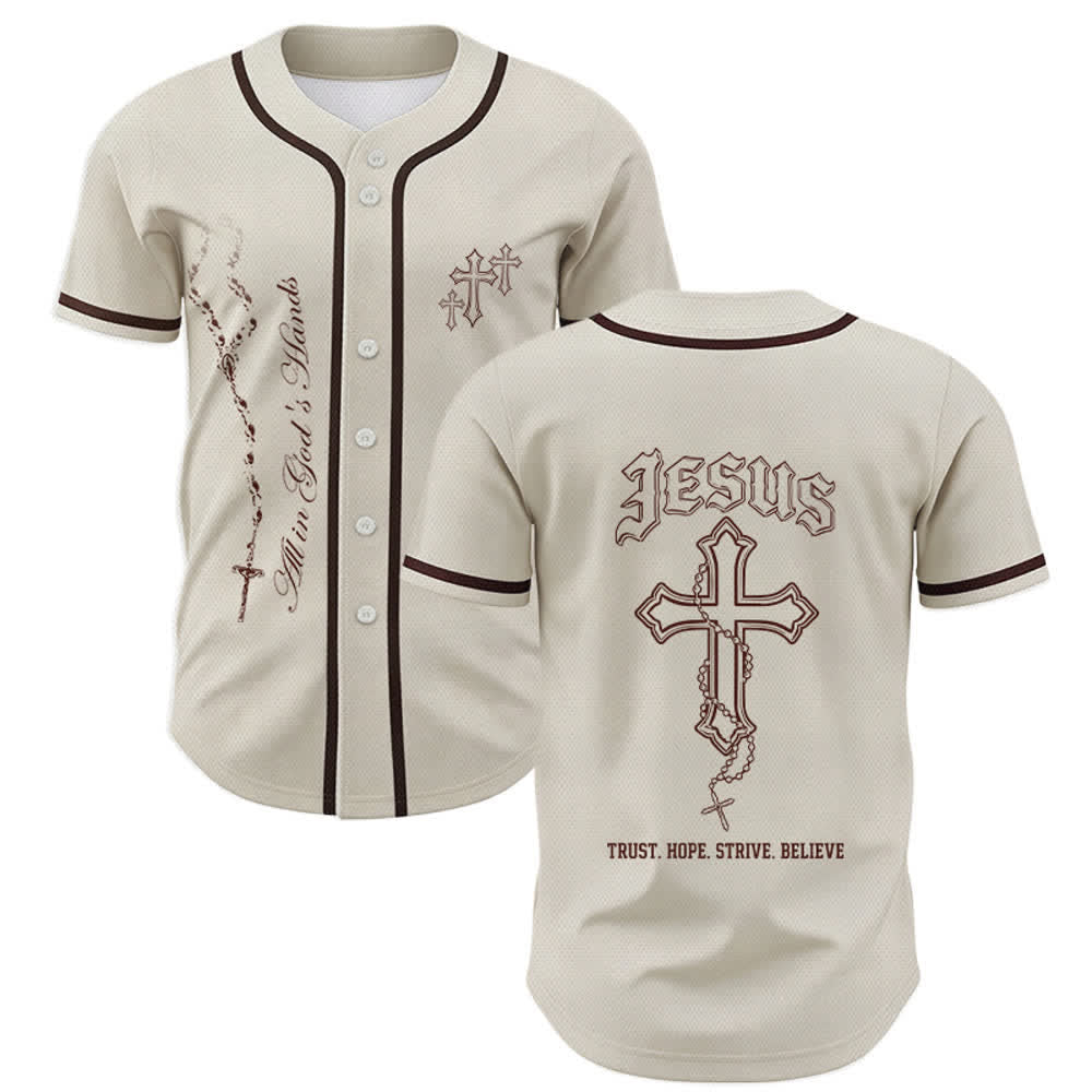 Christianartworkshop Vertrauen, Hoffnung, Streben, Glaube – Alles in Gottes Händen – Unisex-Baseballtrikot mit Glaubensmotiv - Aprikose - 5XL - image 28