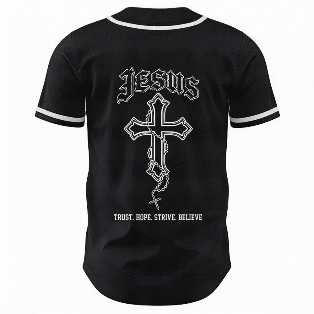 Christianartworkshop Vertrauen, Hoffnung, Streben, Glaube – Alles in Gottes Händen – Unisex-Baseballtrikot mit Glaubensmotiv - image 9