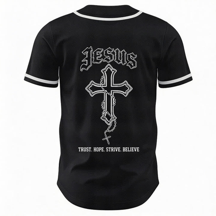 Christianartworkshop Vertrauen, Hoffnung, Streben, Glaube – Alles in Gottes Händen – Unisex-Baseballtrikot mit Glaubensmotiv - image 9