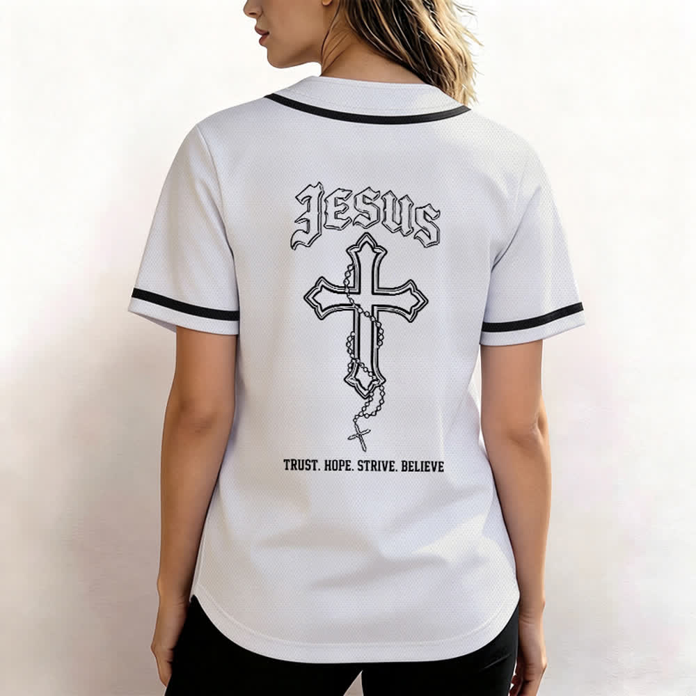 Christianartworkshop Vertrauen, Hoffnung, Streben, Glaube – Alles in Gottes Händen – Unisex-Baseballtrikot mit Glaubensmotiv - image 20
