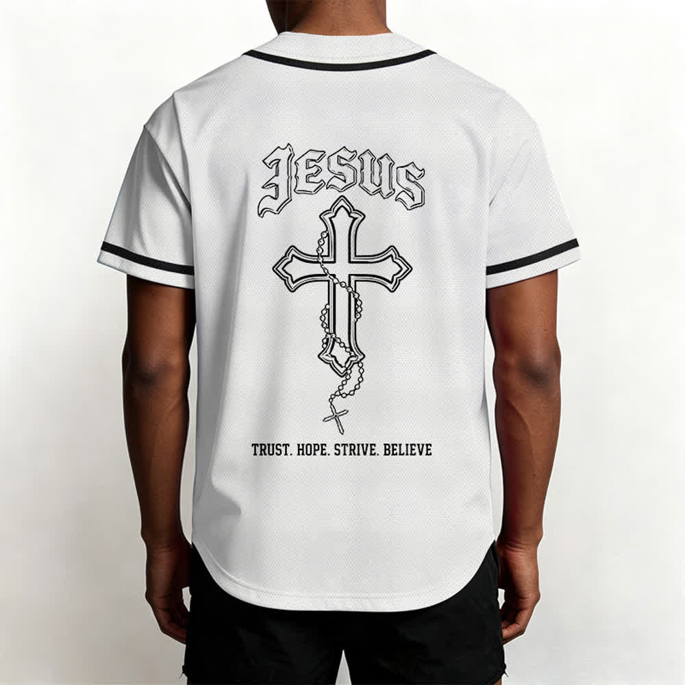 Christianartworkshop Vertrauen, Hoffnung, Streben, Glaube – Alles in Gottes Händen – Unisex-Baseballtrikot mit Glaubensmotiv - image 18