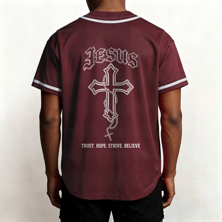 Christianartworkshop Vertrauen, Hoffnung, Streben, Glaube – Alles in Gottes Händen – Unisex-Baseballtrikot mit Glaubensmotiv - image 4