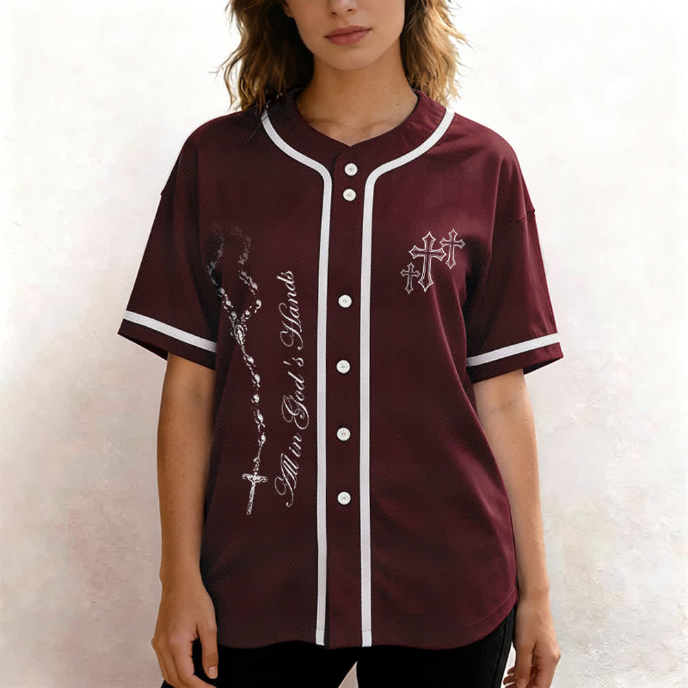 Christianartworkshop Vertrauen, Hoffnung, Streben, Glaube – Alles in Gottes Händen – Unisex-Baseballtrikot mit Glaubensmotiv - image 5