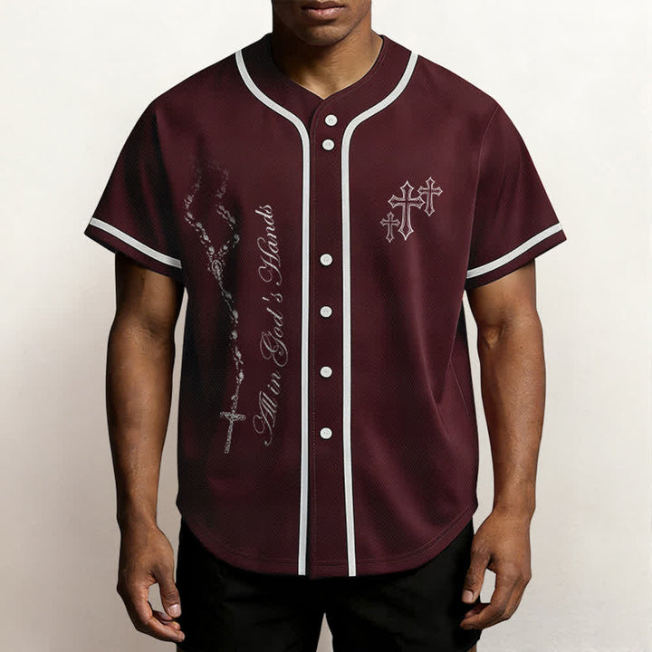 Christianartworkshop Vertrauen, Hoffnung, Streben, Glaube – Alles in Gottes Händen – Unisex-Baseballtrikot mit Glaubensmotiv - image 3