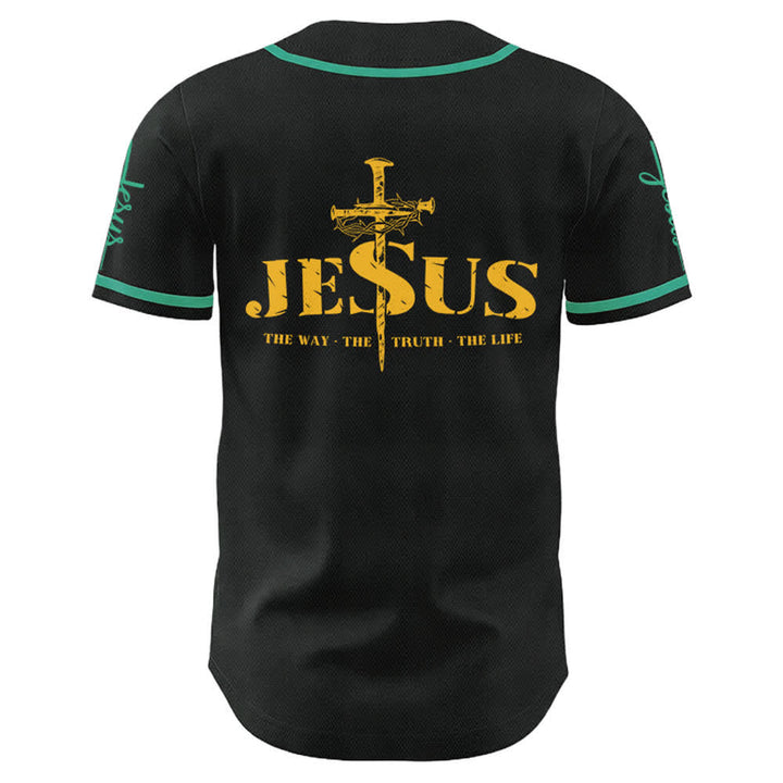 Christianartworkshop Jesus Kreuz Nagel und Dornenkrone Baseballtrikot - image 46