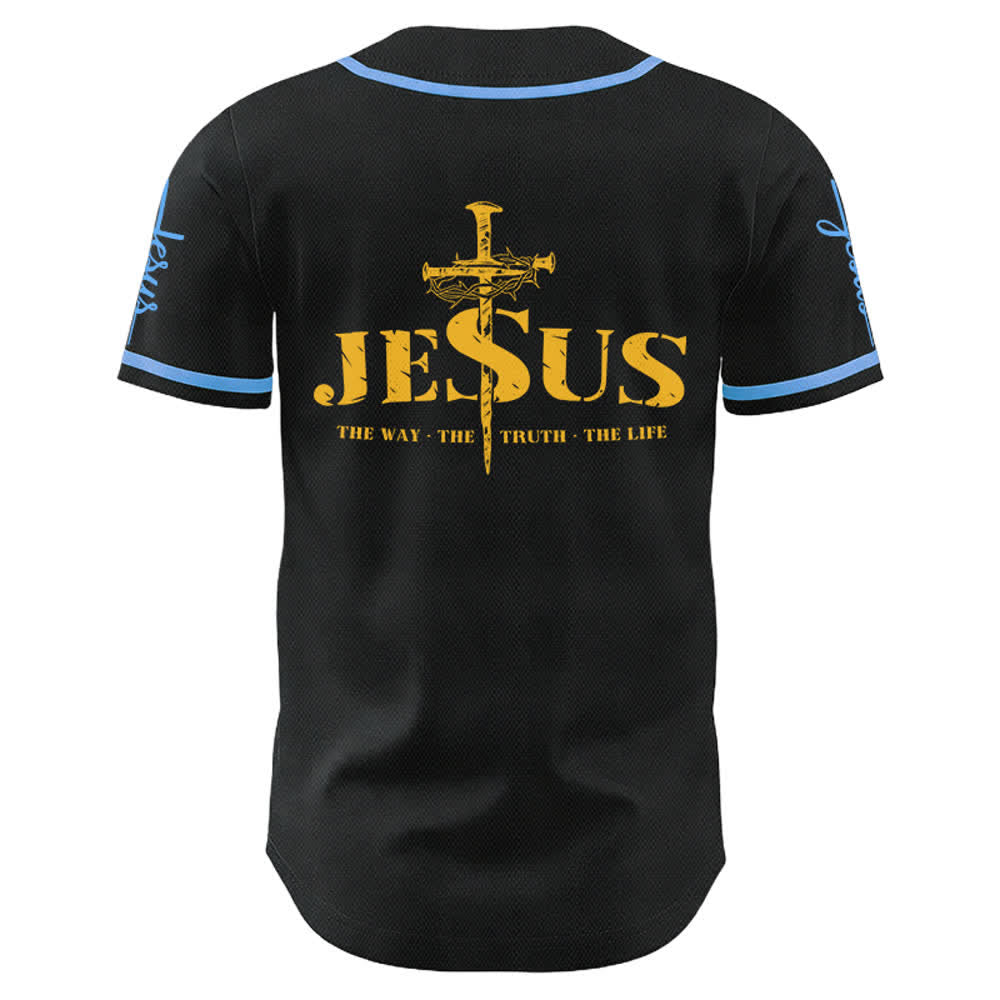 Christianartworkshop Jesus Kreuz Nagel und Dornenkrone Baseballtrikot - image 49