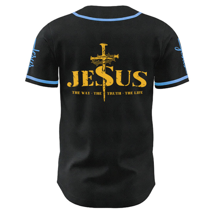 Christianartworkshop Jesus Kreuz Nagel und Dornenkrone Baseballtrikot - image 49