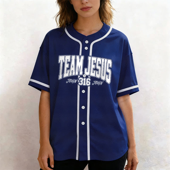 Christianartworkshop Sportliches Team Jesus Johannes 316 Inspirierendes Bibelzitat Unisex-Baseballtrikot - image 5