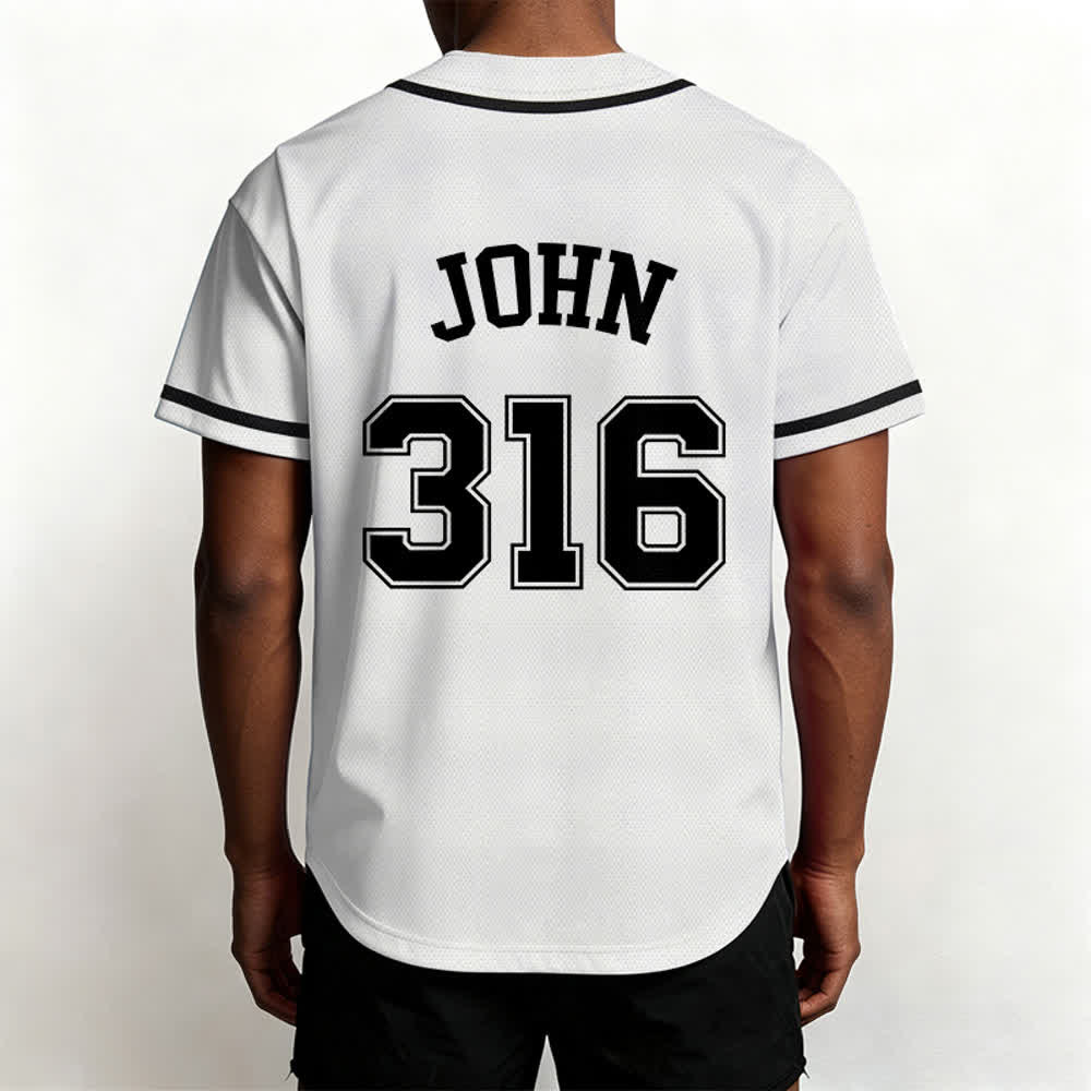 Christianartworkshop Sportliches Team Jesus Johannes 316 Inspirierendes Bibelzitat Unisex-Baseballtrikot - image 11