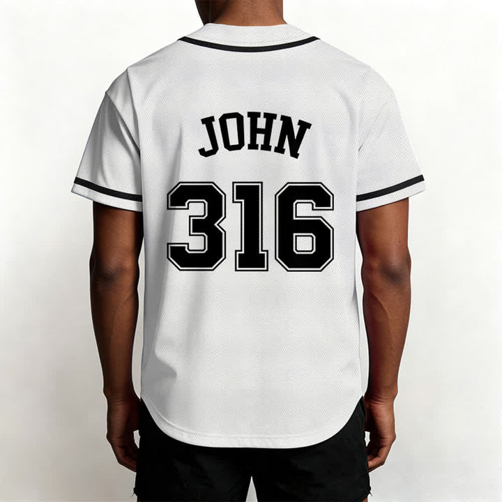 Christianartworkshop Sportliches Team Jesus Johannes 316 Inspirierendes Bibelzitat Unisex-Baseballtrikot - image 11