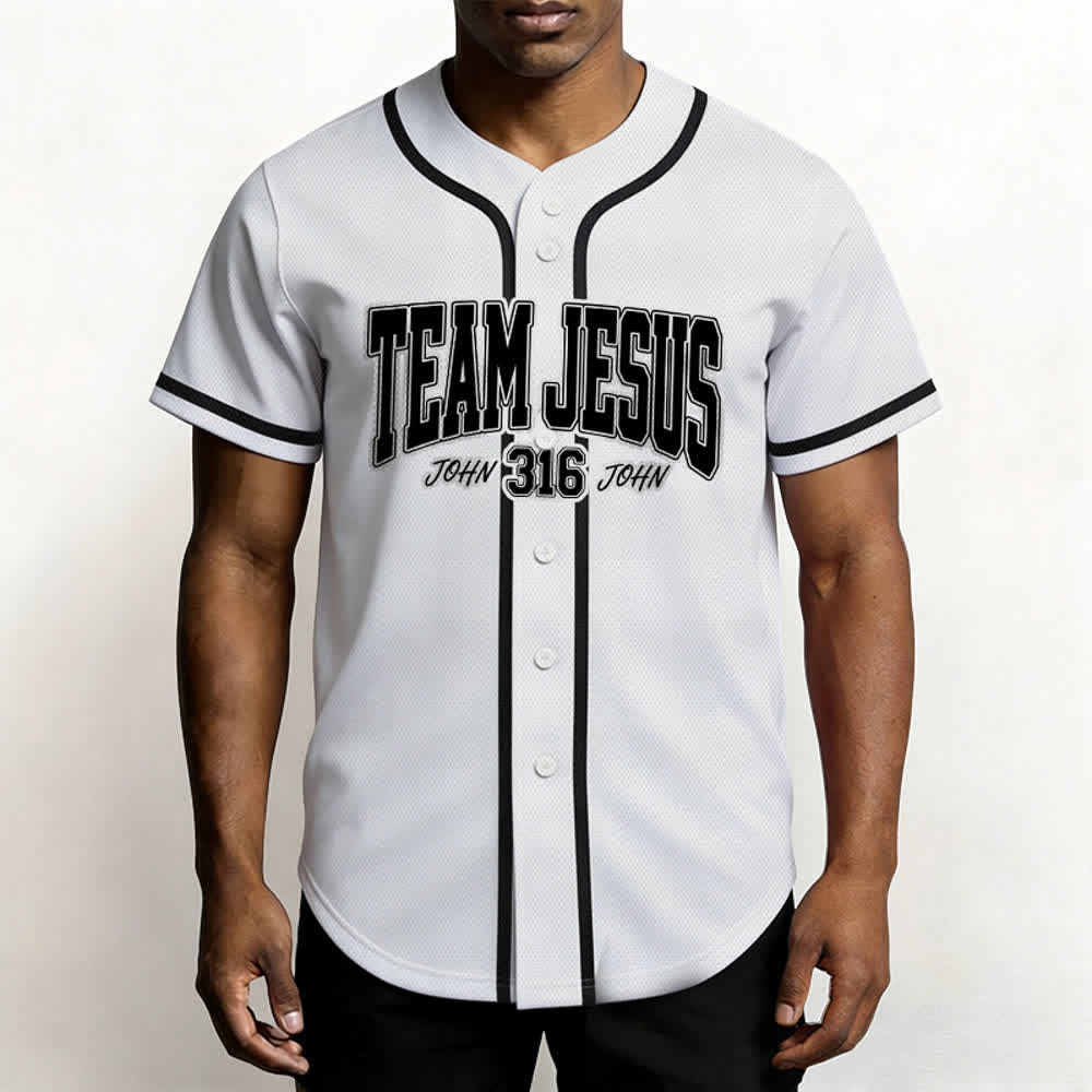 Christianartworkshop Sportliches Team Jesus Johannes 316 Inspirierendes Bibelzitat Unisex-Baseballtrikot - image 10