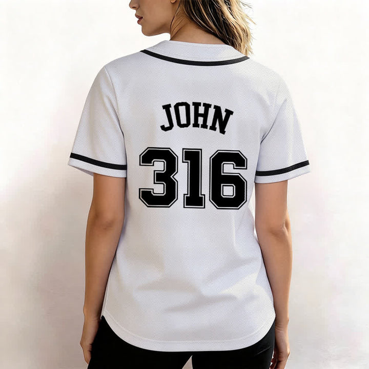 Christianartworkshop Sportliches Team Jesus Johannes 316 Inspirierendes Bibelzitat Unisex-Baseballtrikot - image 13